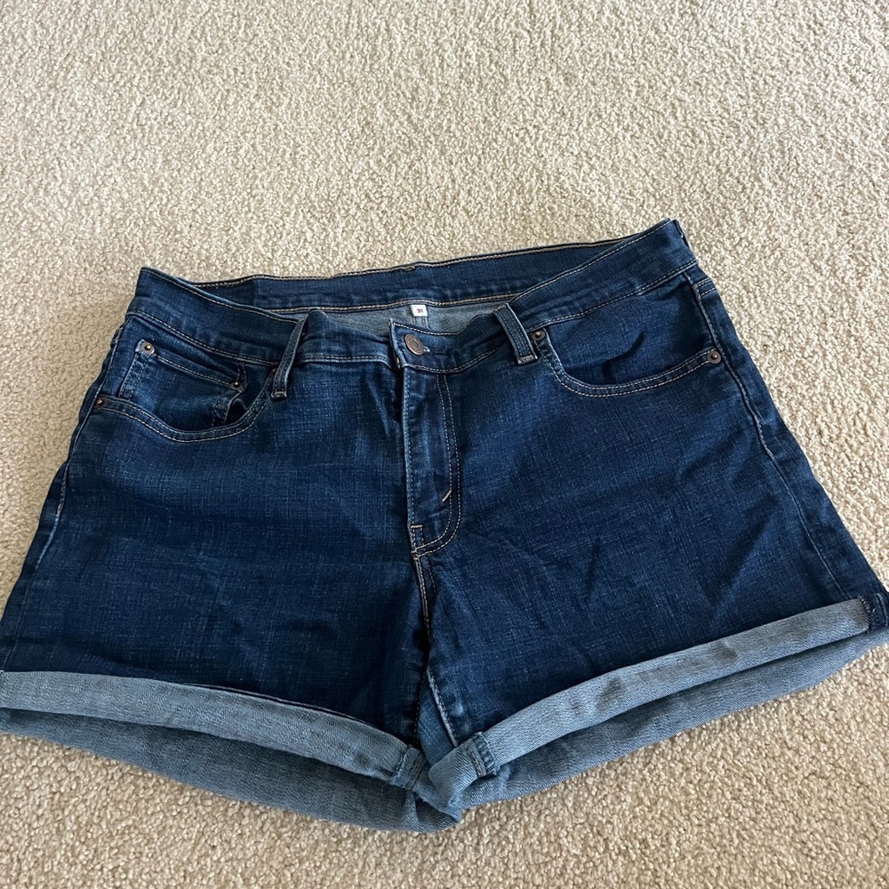 Levi's Dark Blue Jean Shorts